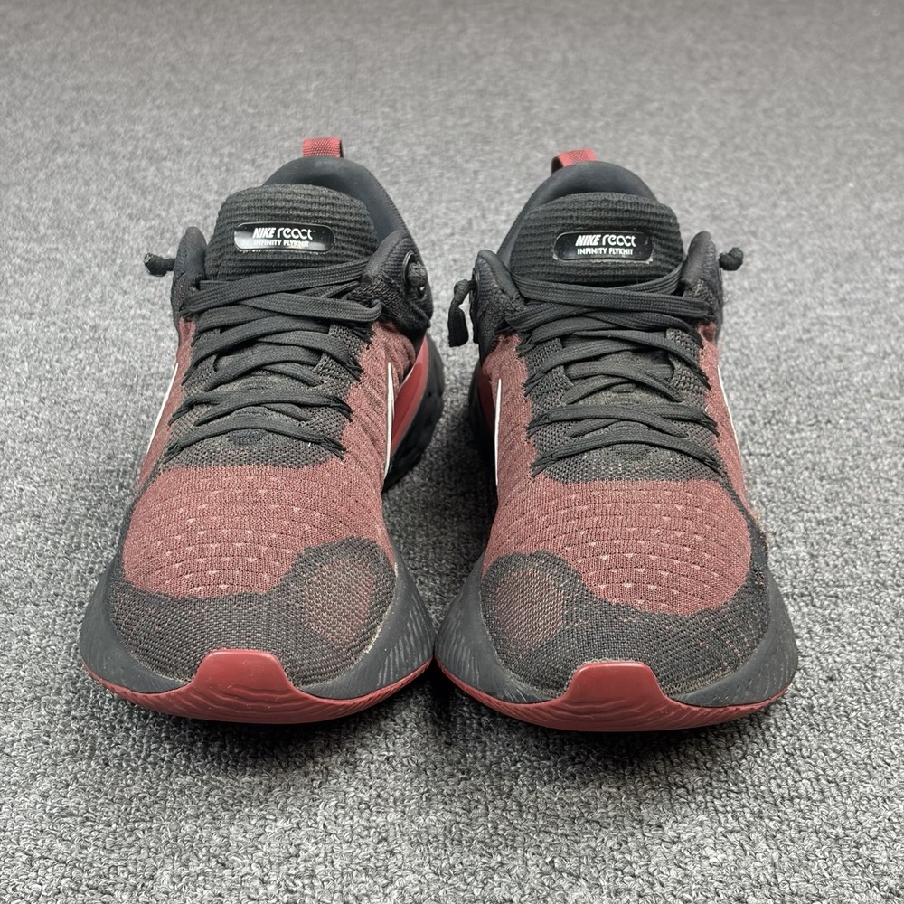 Nike React Infinity Run Flyknit 2 'Bred' Black Red Sneakers CT2357-006 Mens 11.5 - Picture 3 of 11